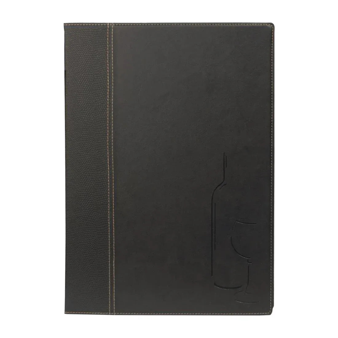 H602 Securit Contemporary Wine List Cover Black A4 - JD Catering Equipment Solutions Ltd