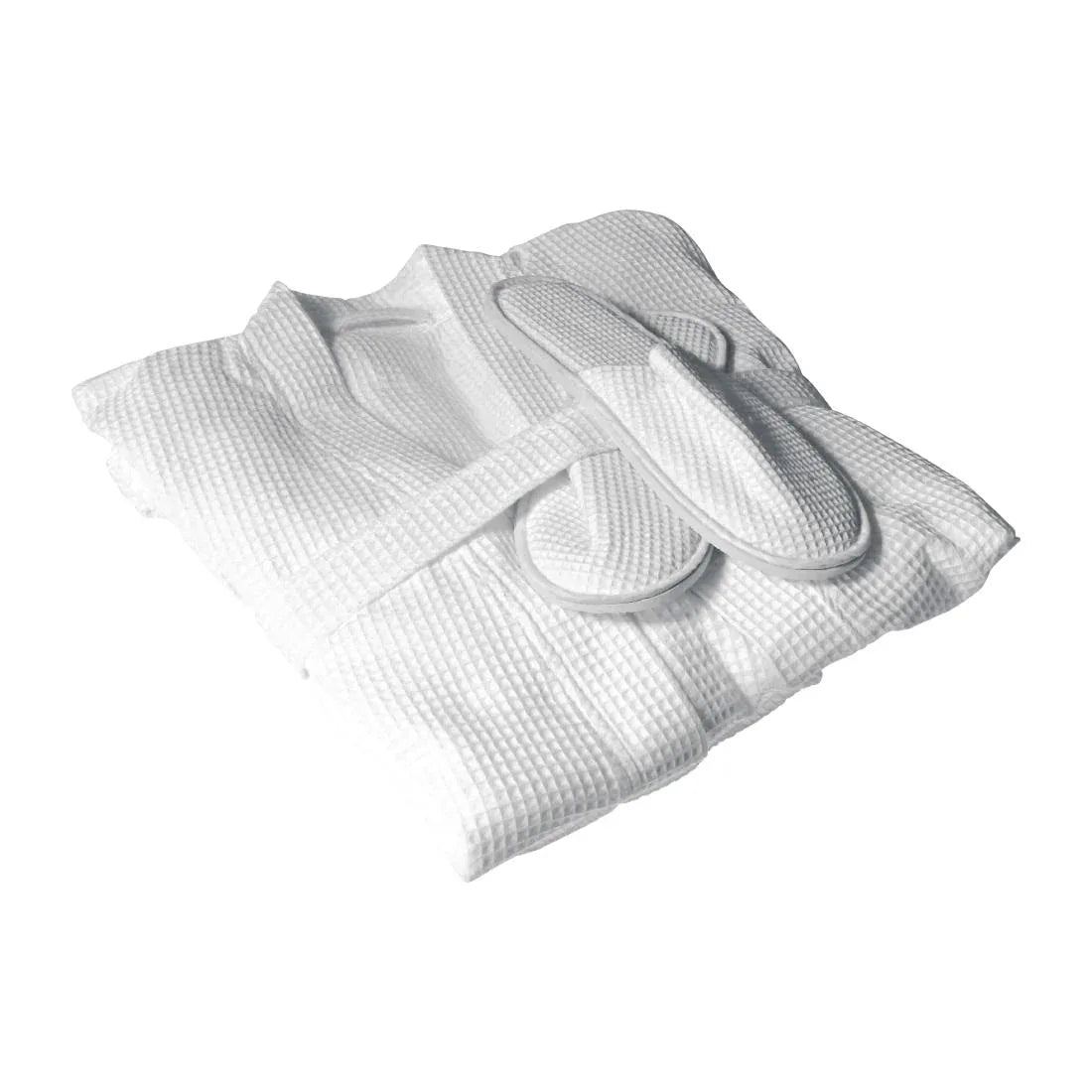 HB541 Mitre Essentials Honeycomb Bathrobe and Slipper Set Large - JD Catering Equipment Solutions Ltd