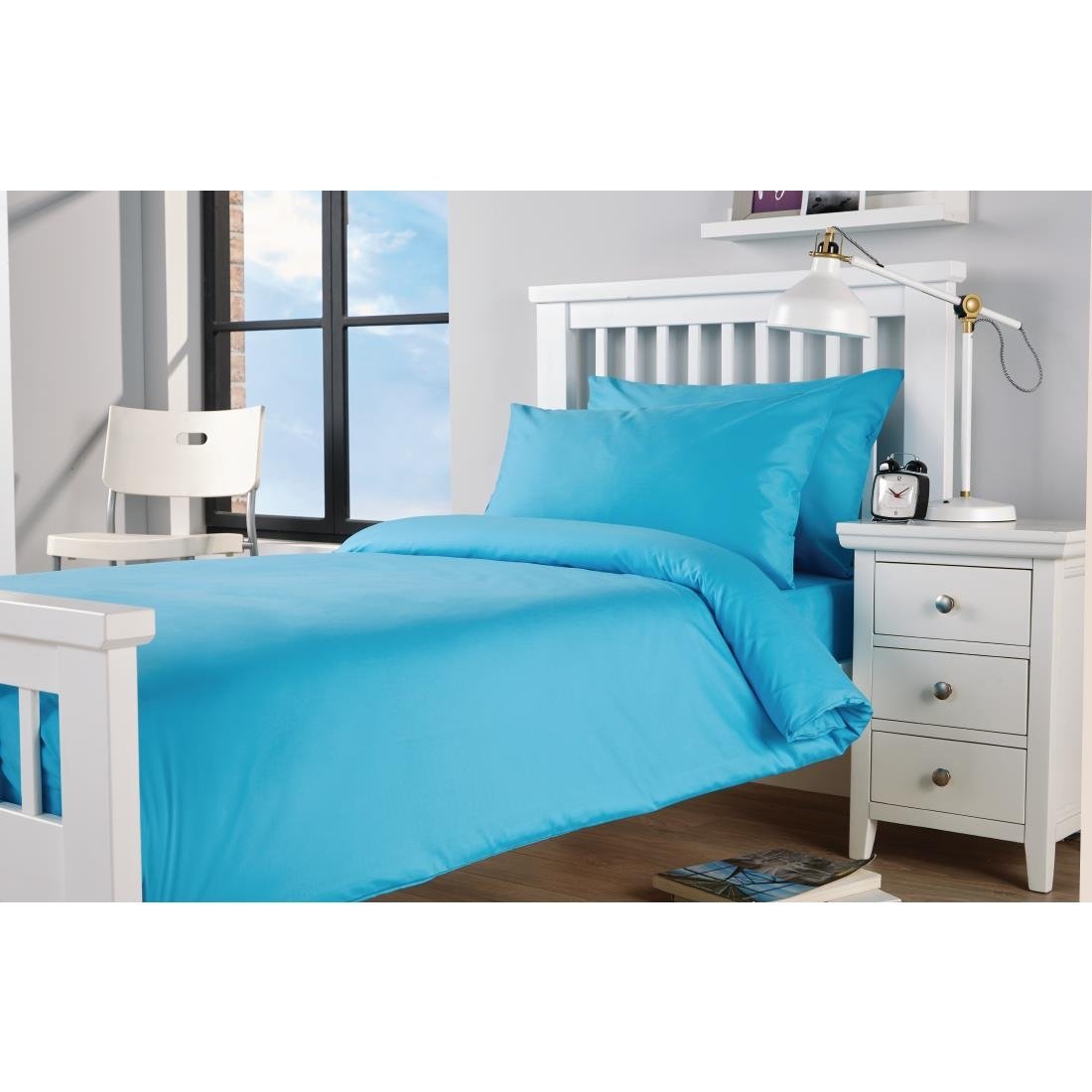 HB658 Mitre Essentials Spectrum Duvet Cover Open Turquoise Single