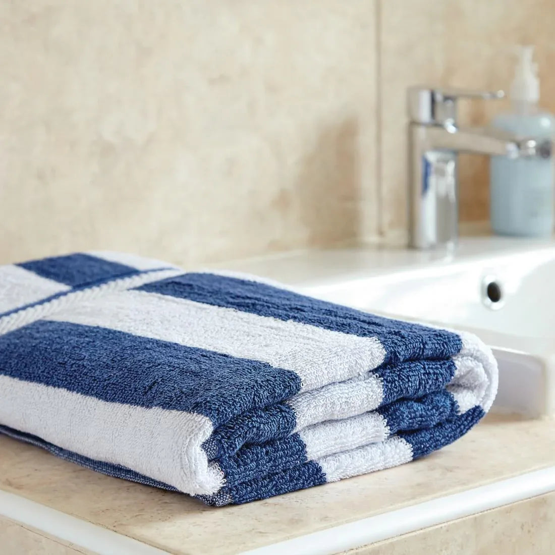 HB678 Mitre Comfort Splash Towel Navy - JD Catering Equipment Solutions Ltd