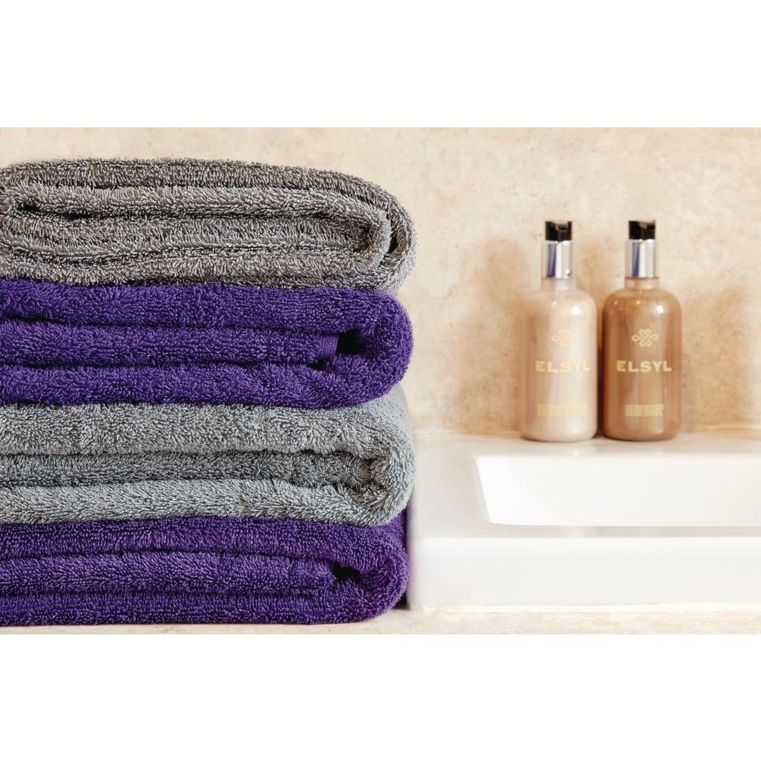 HB727 Mitre Comfort Enigma Purple Hand Towel