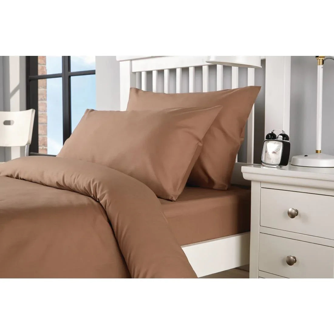 HB919 Mitre Essentials Spectrum Housewife Pillowcase Mocha - JD Catering Equipment Solutions Ltd