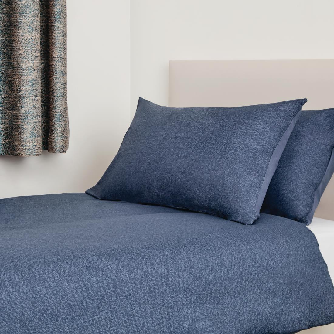 HD378 Mitre Essentials Opal Duvet Cover Navy Double - JD Catering Equipment Solutions Ltd