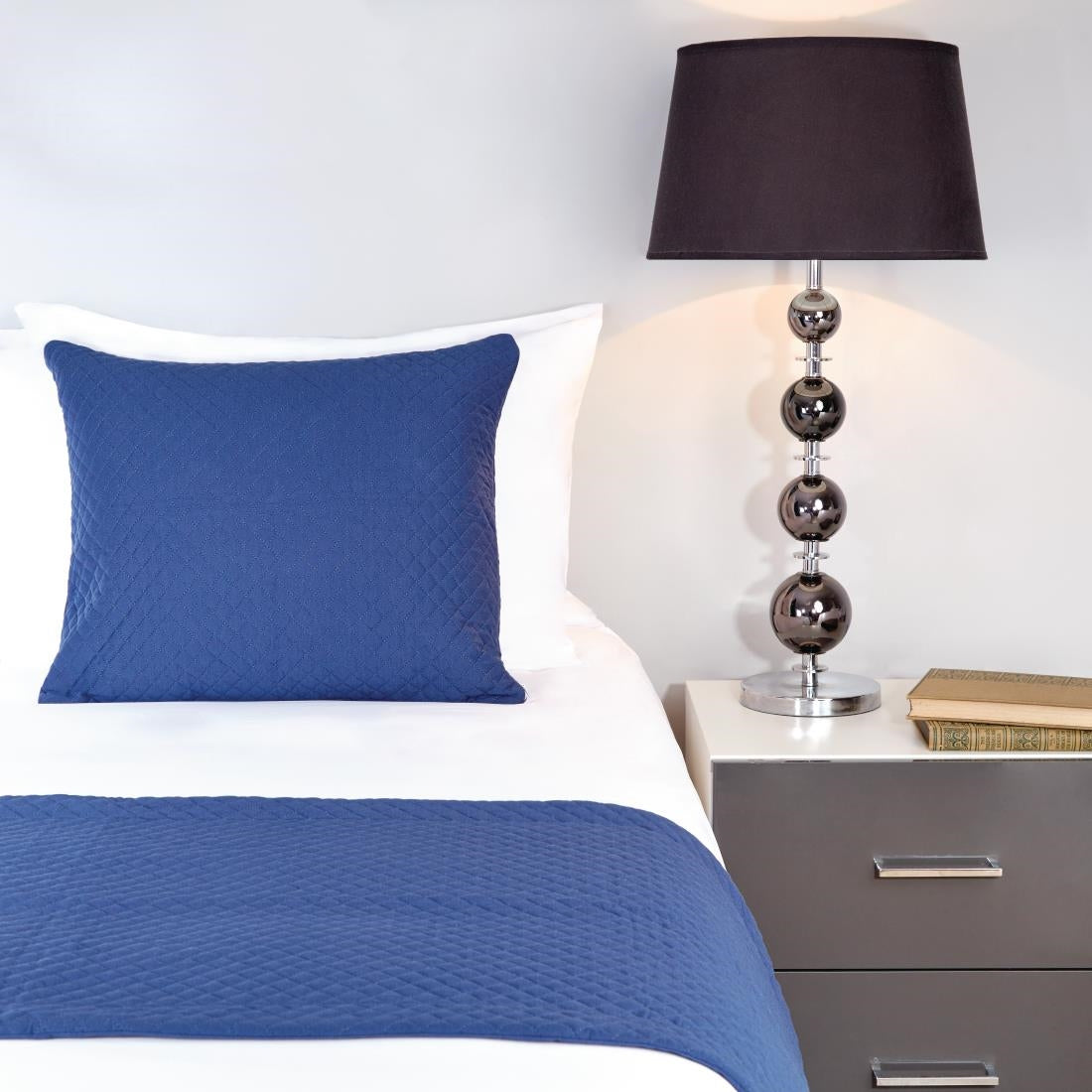 HN839 Mitre Essentials Quilted Waffle Bed Runner Denim King