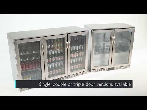 GL009 Polar G-Series Back Bar Cooler with Hinged Doors Stainless Steel 330Ltr GL009-2