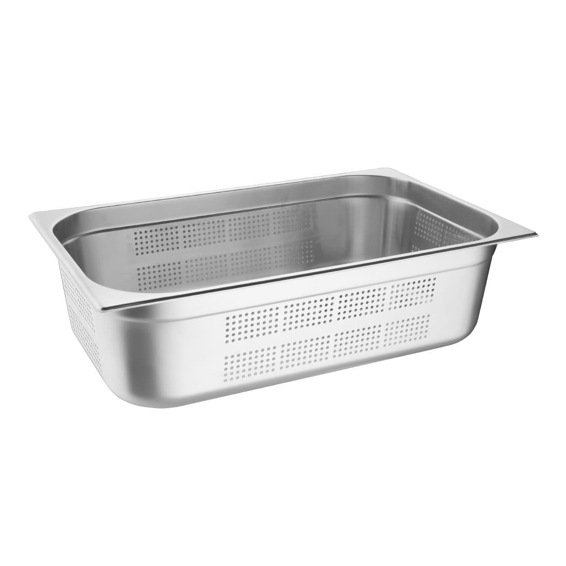 K842 Vogue Stainless Steel Perforated 1/1 Gastronorm Pan 150mm