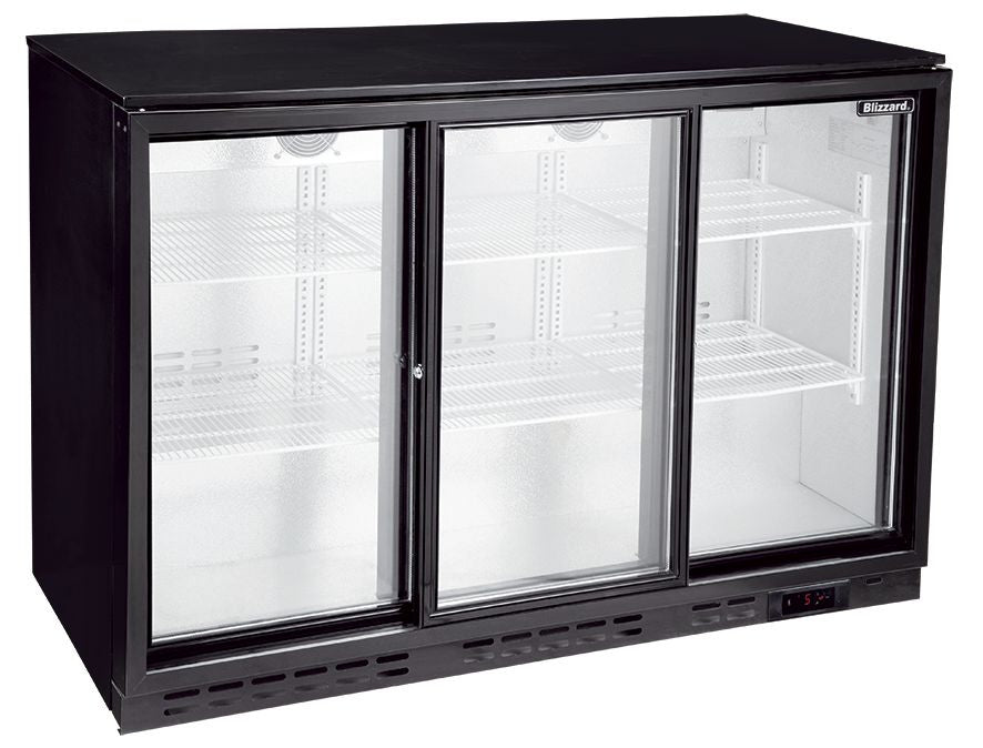 TRIPLE SLIDING DOOR LOW HEIGHT BAR BOTTLE COOLER