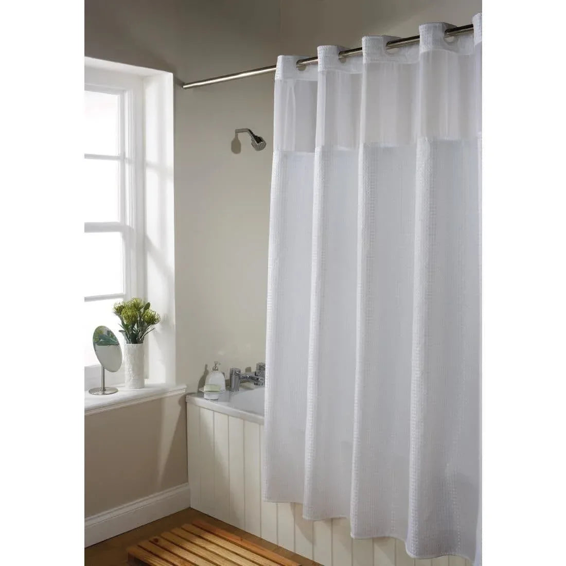 HD089 Mitre Backing Skirt for Luxury Ultra Waffle Shower Curtain - JD Catering Equipment Solutions Ltd