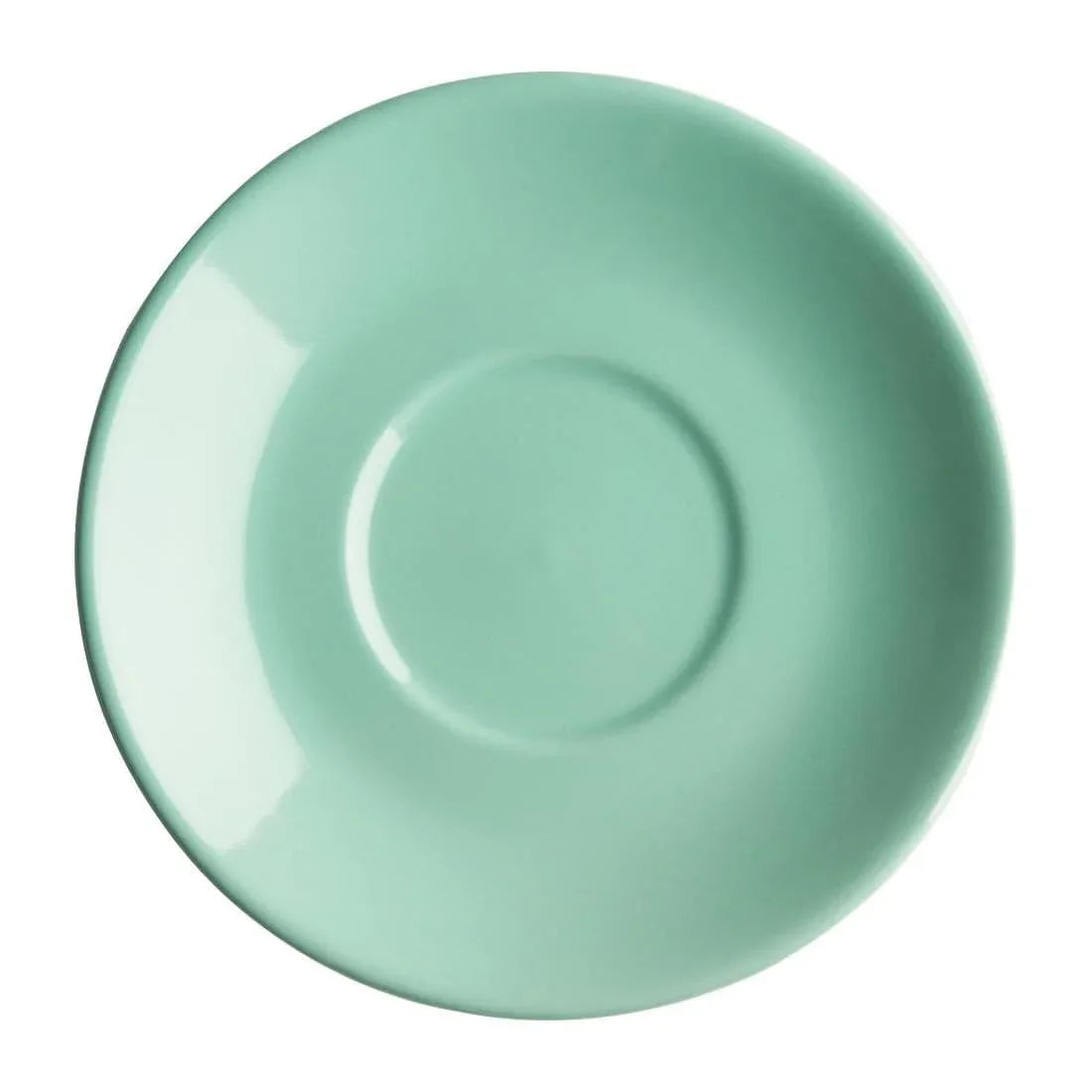 FF998 Olympia Cafe Flat White Saucers Aqua 135mm (Pack of 12) - JD Catering Equipment Solutions Ltd