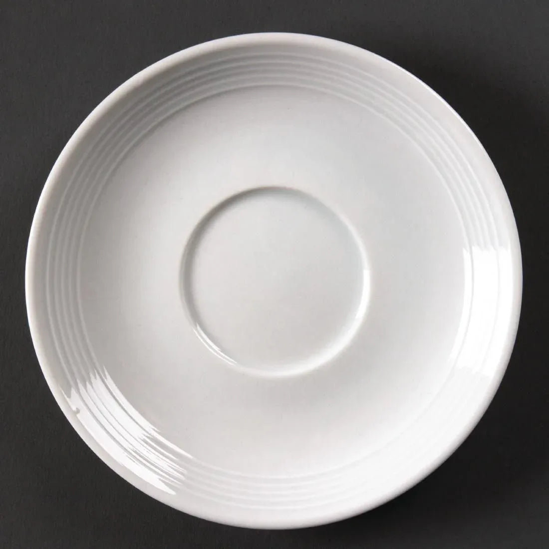 U085 Olympia Linear Stacking Tea Cup Saucers (Pack of 12) - JD Catering Equipment Solutions Ltd