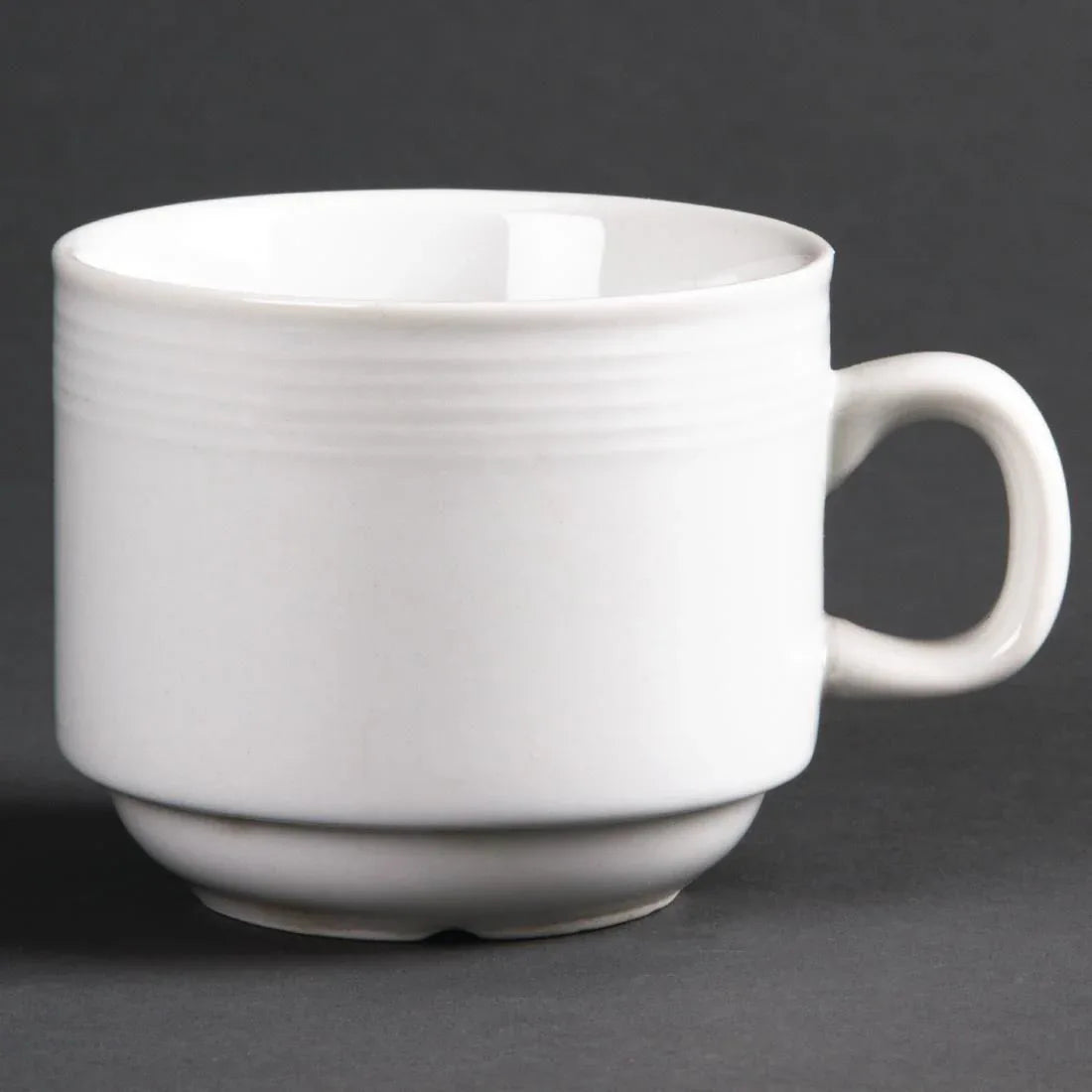 U084 Olympia Linear Stacking Tea Cups 200ml 7oz (Pack of 12) - JD Catering Equipment Solutions Ltd