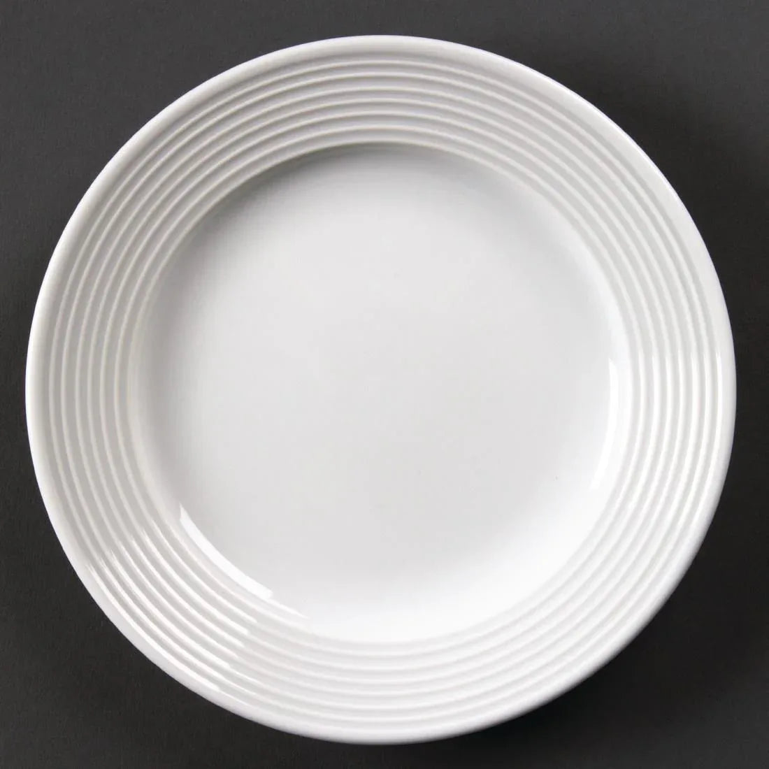 U089 Olympia Linear Wide Rimmed Plates 150mm (Pack of 12) - JD Catering Equipment Solutions Ltd
