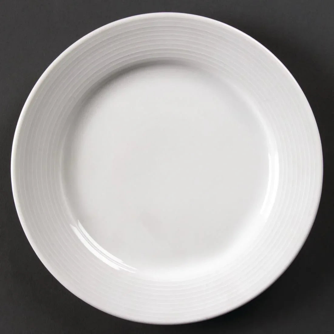 U090 Olympia Linear Wide Rimmed Plates 200mm (Pack of 12) - JD Catering Equipment Solutions Ltd