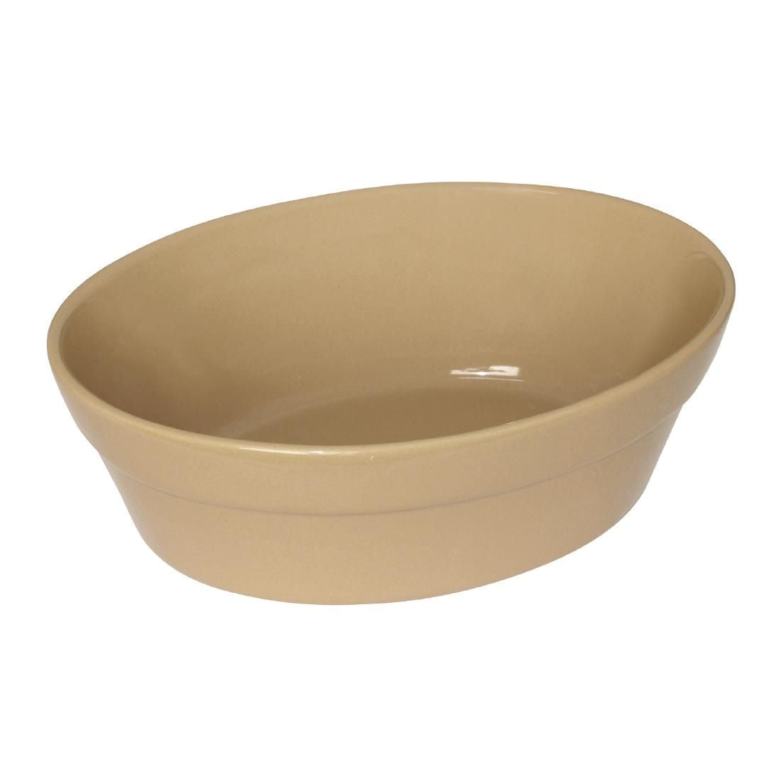 C104 Olympia Stoneware Oval Pie Bowls 145 x 104mm (Pack of 6)
