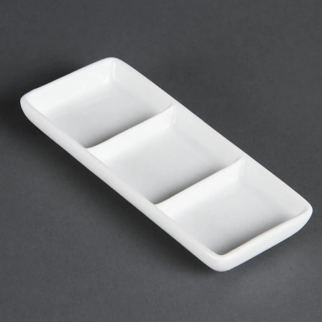 C336 Olympia Whiteware 3 Section Dishes (Pack of 12) - JD Catering Equipment Solutions Ltd