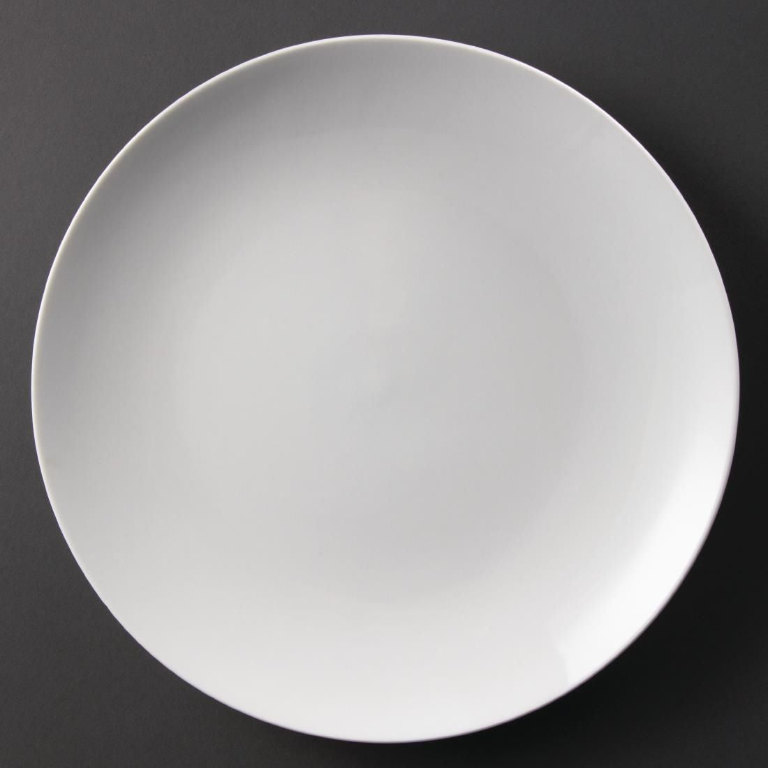 U081 Olympia Whiteware Coupe Plates 310mm (Pack of 6)