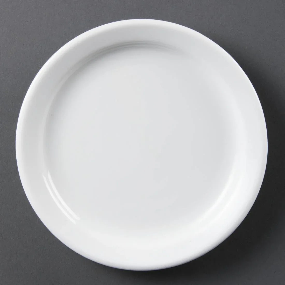 CB487 Olympia Whiteware Narrow Rimmed Plates 180mm (Pack of 12) - JD Catering Equipment Solutions Ltd