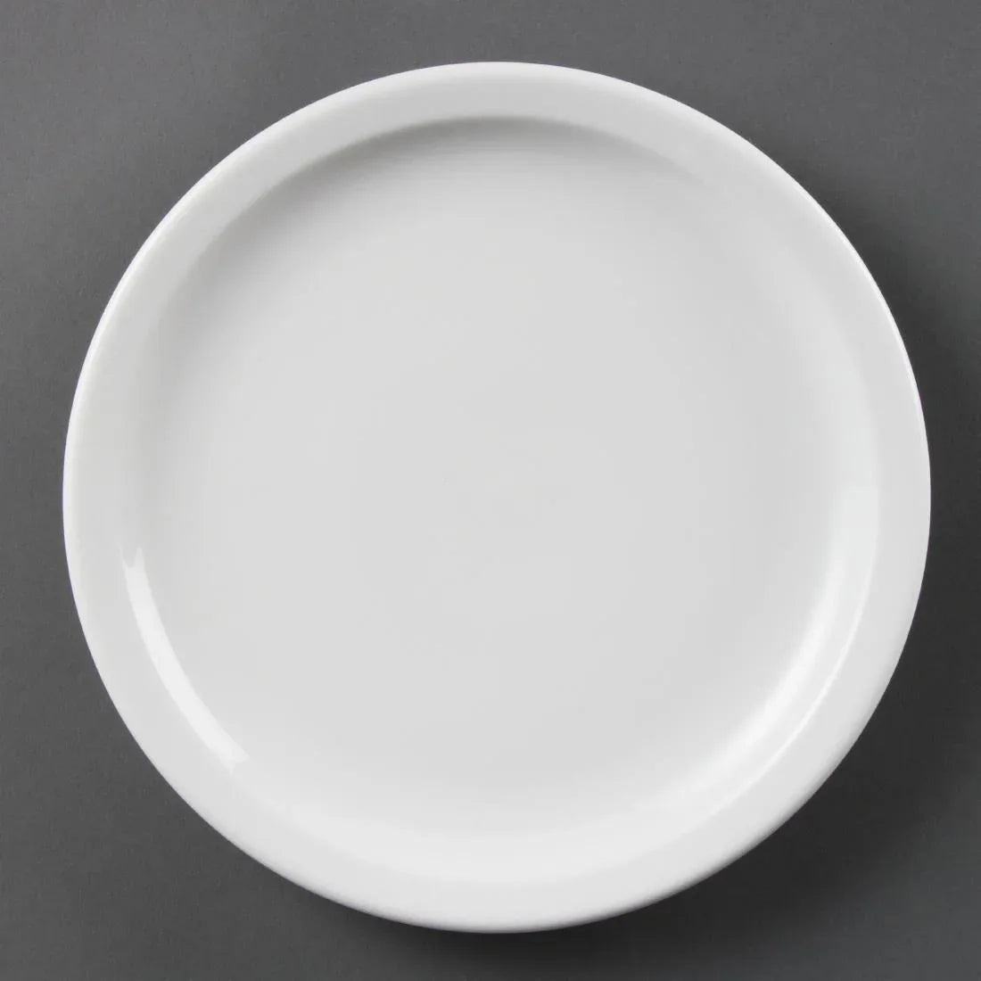 CB489 Olympia Whiteware Narrow Rimmed Plates 230mm (Pack of 12) - JD Catering Equipment Solutions Ltd