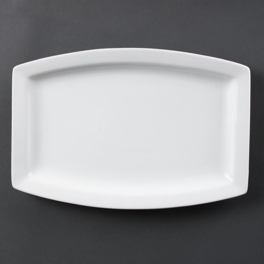 C361 Olympia Whiteware Rectangular Plates 320mm (Pack of 6)