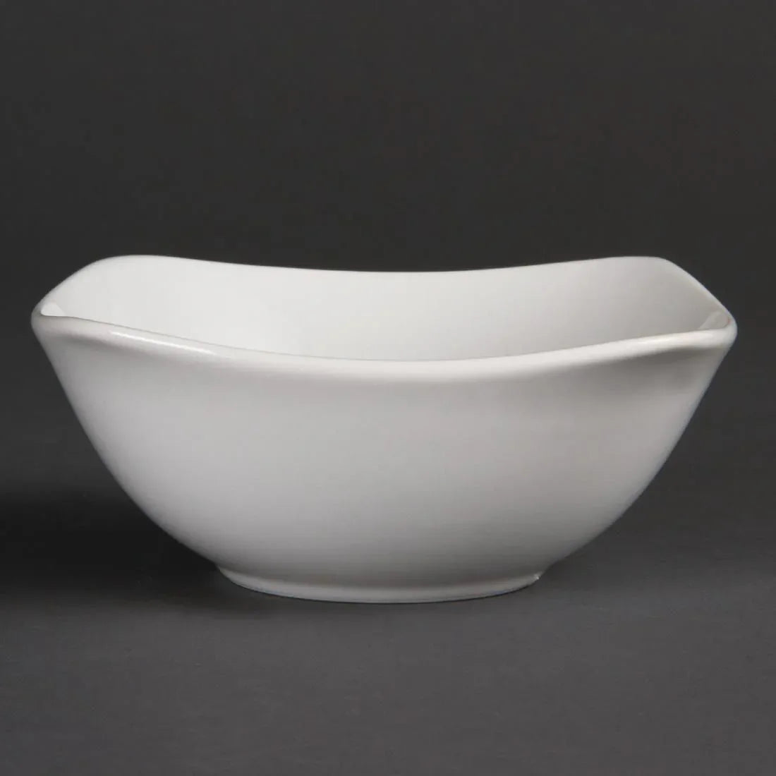 U173 Olympia Whiteware Rounded Square Bowls 140mm (Pack of 12) - JD Catering Equipment Solutions Ltd