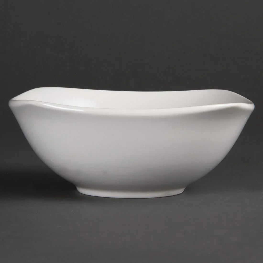 U174 Olympia Whiteware Rounded Square Bowls 180mm (Pack of 12) - JD Catering Equipment Solutions Ltd