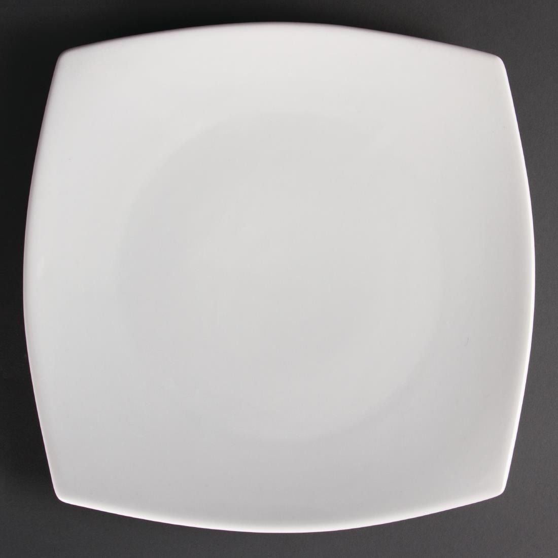 U172 Olympia Whiteware Rounded Square Plates 305mm (Pack of 6)