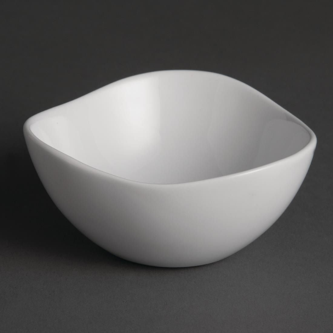 U185 Olympia Whiteware Wavy Bowls 105mm (Pack of 12)