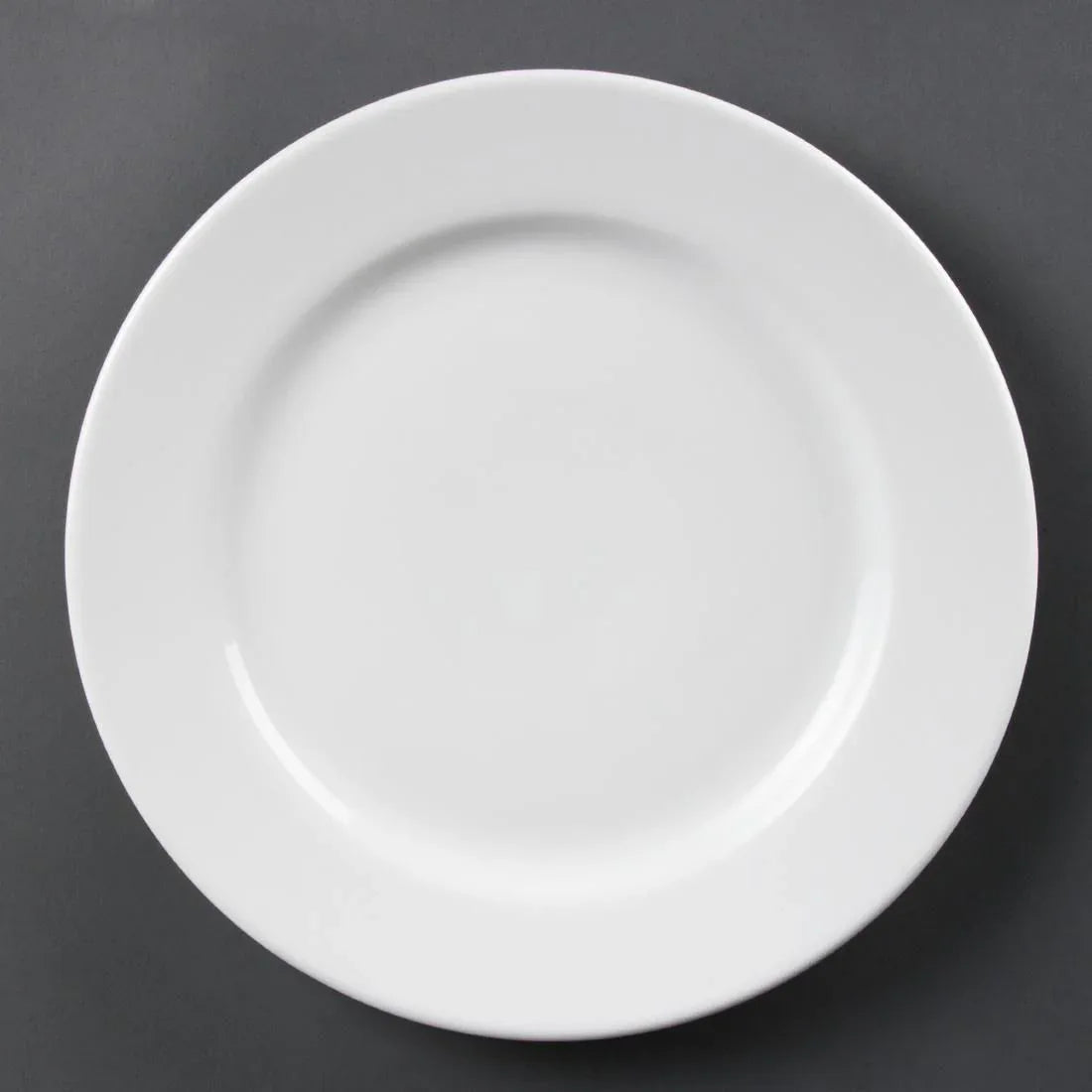 CB483 Olympia Whiteware Wide Rimmed Plates 310mm (Pack of 6) - JD Catering Equipment Solutions Ltd