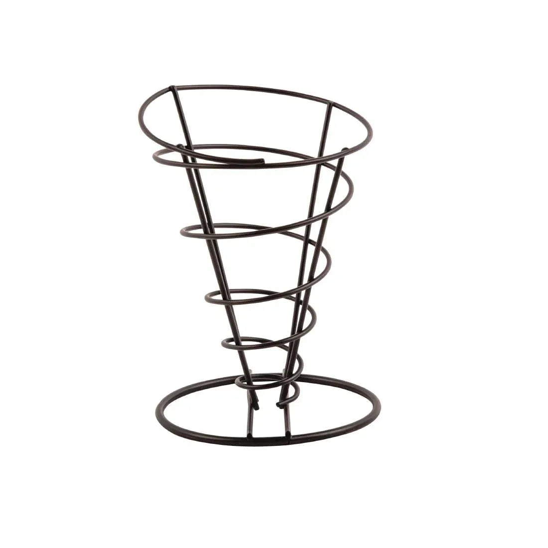 CL319 Olympia Wire Chip Cone Black - JD Catering Equipment Solutions Ltd