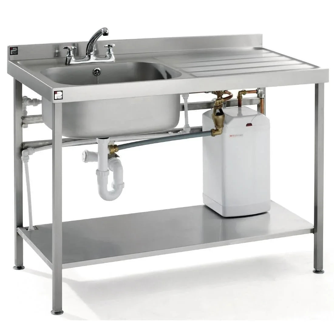 Parry Stainless Steel Fully Assembled Sink Right Hand Drainer 1400mm With Boiler - JD Catering Equipment Solutions Ltd