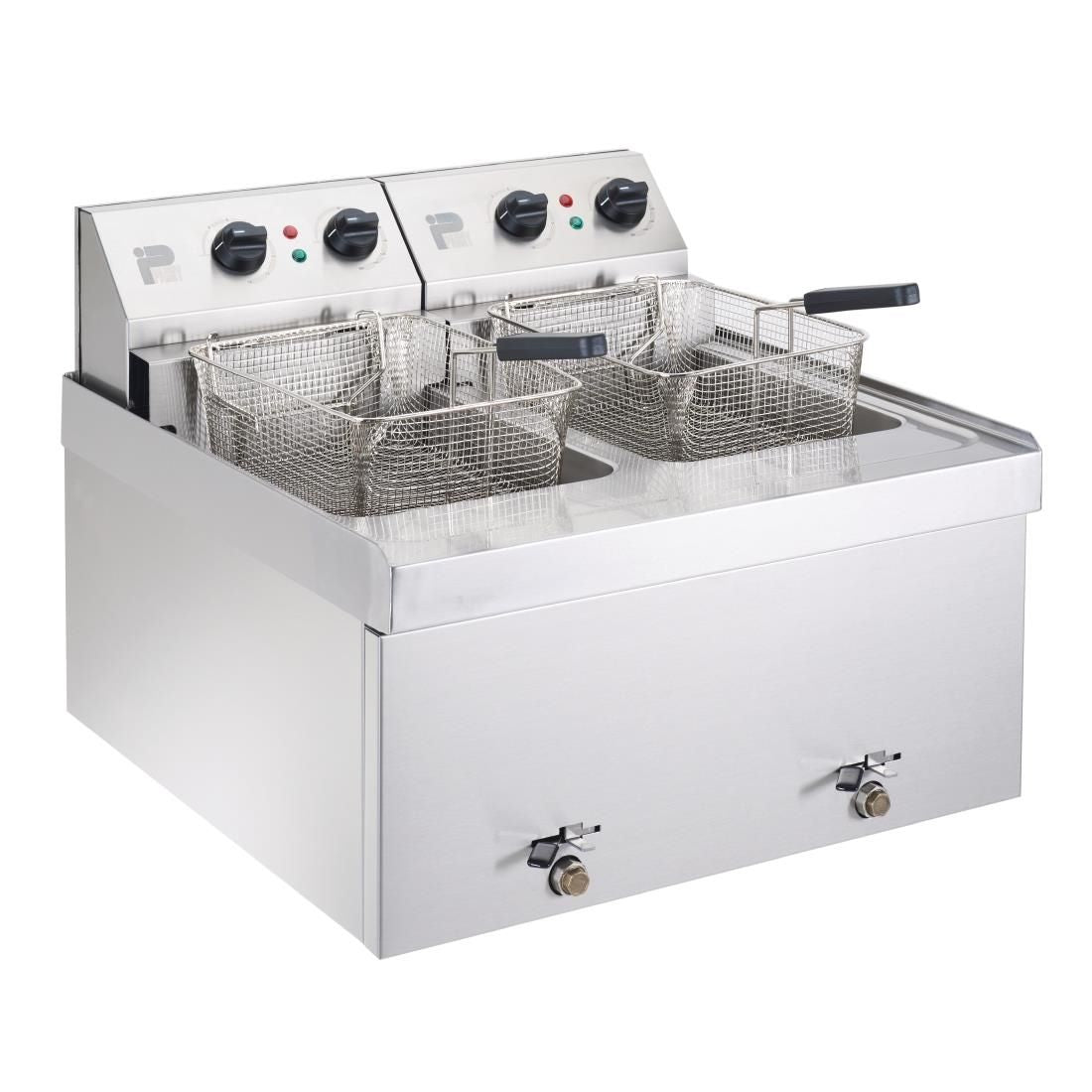 GM705 Parry Twin Tank Twin Basket Countertop Electric Fryer NPDF3