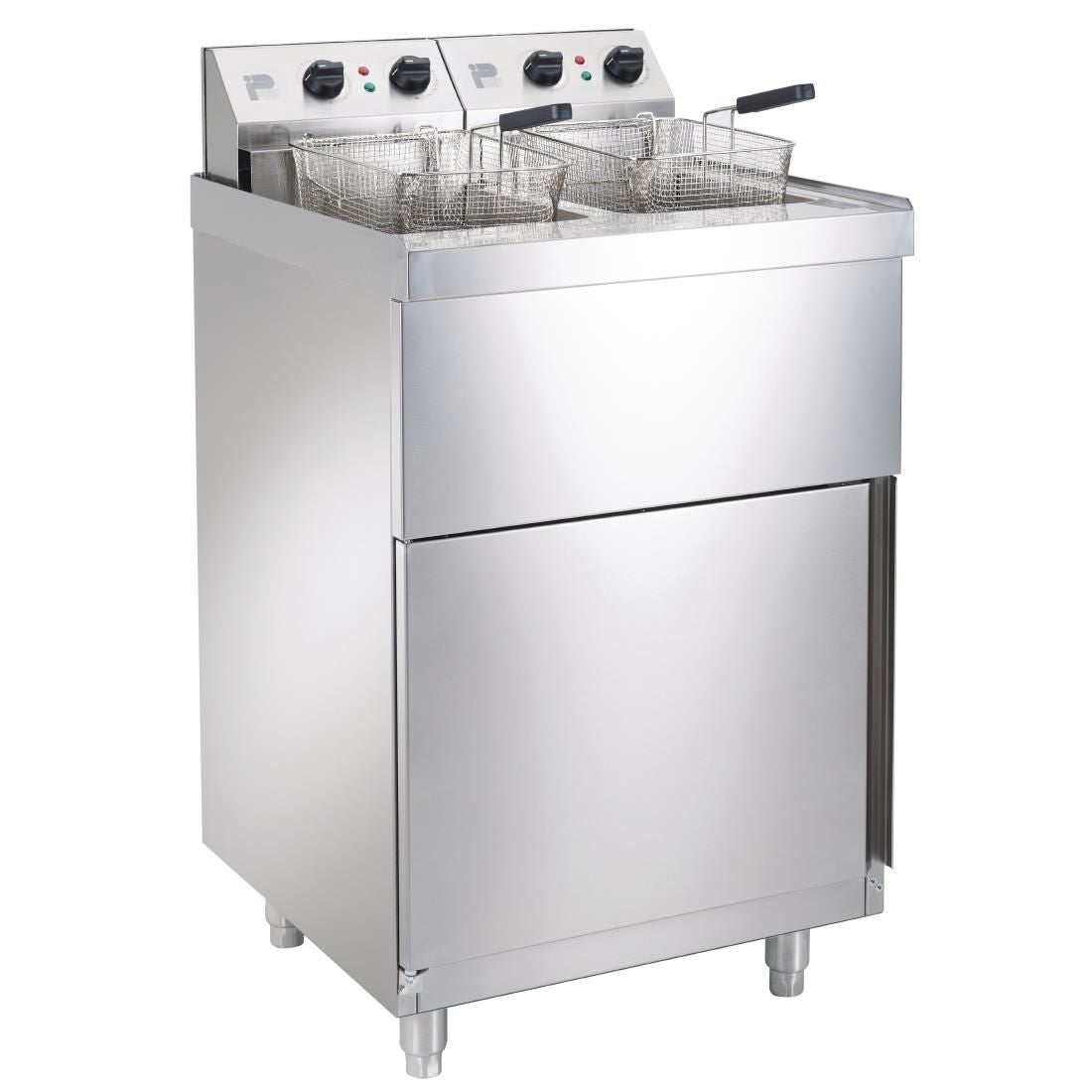 GM704 Parry Twin Tank Twin Basket Free Standing Electric Fryer NPDF6