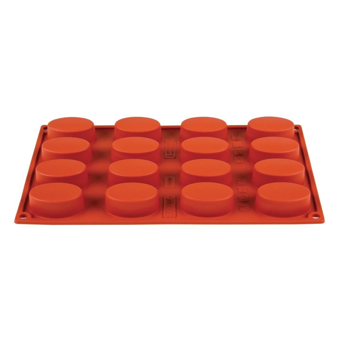 N951 Pavoni Formaflex Silicone Oval Mould 16 Cup