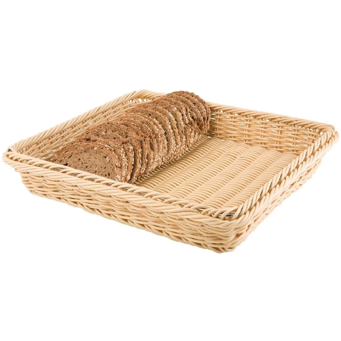 CF303 Polypropylene Natural Rattan Basket 1/2 GN - JD Catering Equipment Solutions Ltd