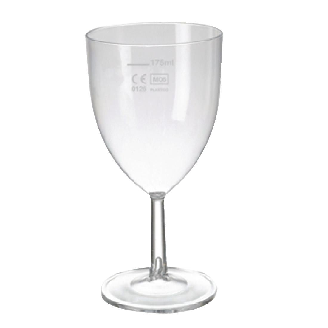 CB876 Polystyrene Wine Glasses 200ml CE Marked at 175ml (Pack of 48)