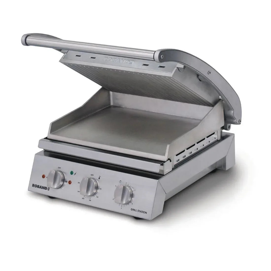 Roband Contact Grill 8 Slice Ribbed Top Plate 2300W GSA810R - JD Catering Equipment Solutions Ltd