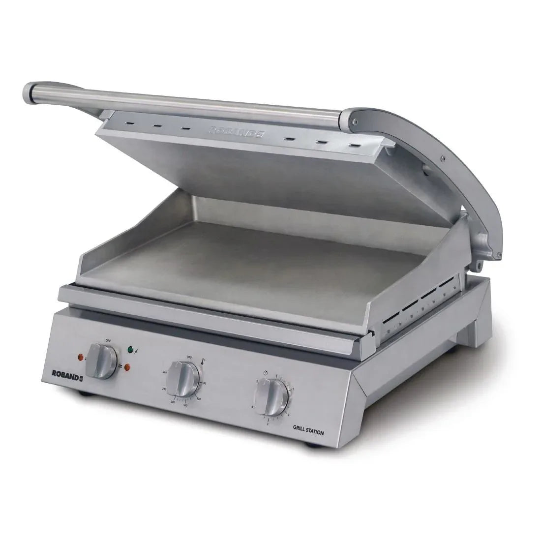 Roband Contact Grill 8 Slice Smooth Plates 2300W GSA810S - JD Catering Equipment Solutions Ltd