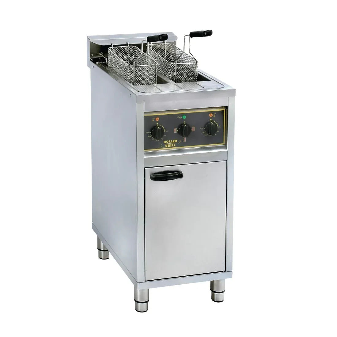 GP313 Roller Grill Twin Tank Twin Basket Free Standing Electric Fryer RFE20C - JD Catering Equipment Solutions Ltd