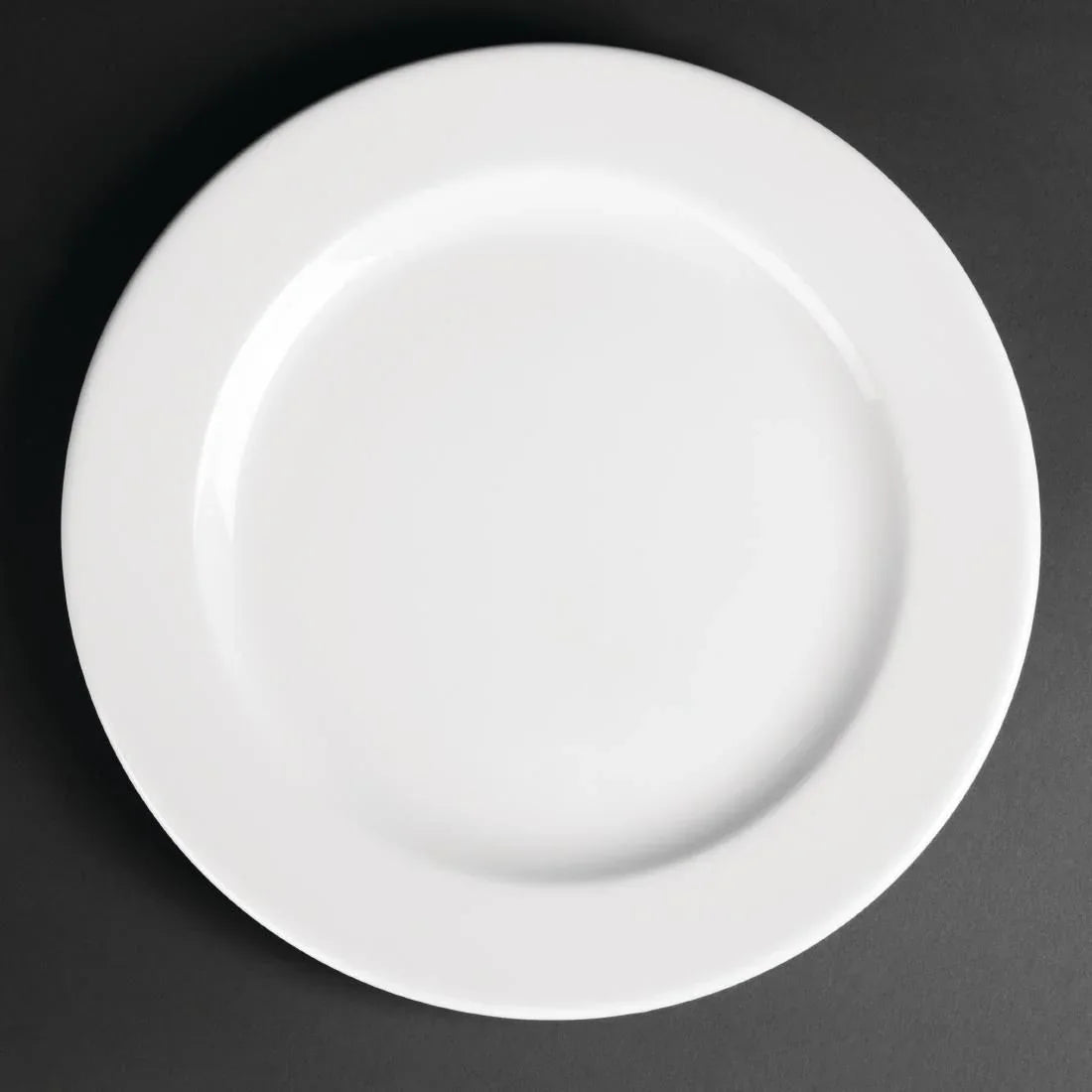 CG009 Royal Porcelain Classic White Wide Rim Plates 260mm (Pack of 12) - JD Catering Equipment Solutions Ltd