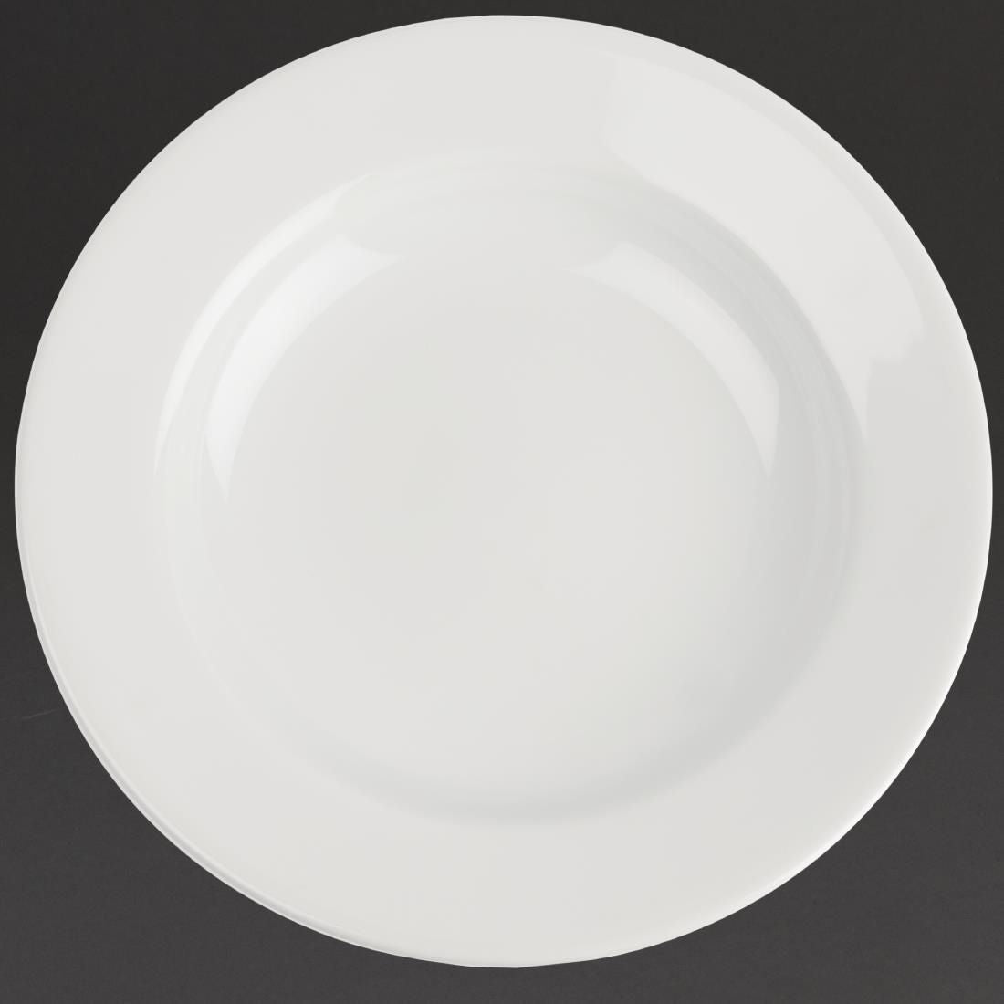 CG010 Royal Porcelain Classic White Wide Rim Plates 280mm (Pack of 12)