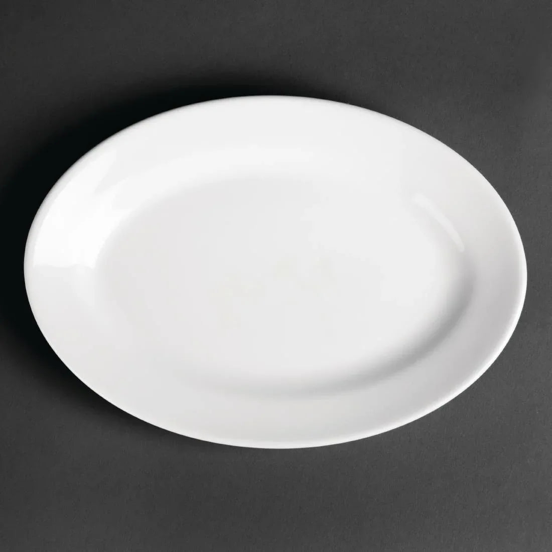 CG120 Royal Porcelain Oriental Oval Plates 230mm length (Pack of 12) - JD Catering Equipment Solutions Ltd