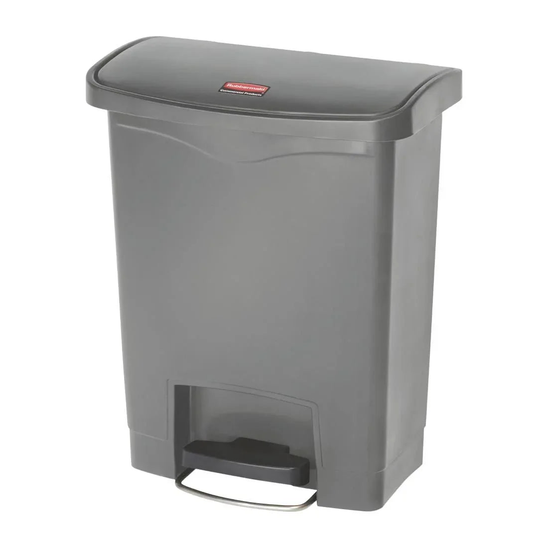 DY114 Rubbermaid Slim Jim Step On Front Step Pedal Bin Grey - JD Catering Equipment Solutions Ltd