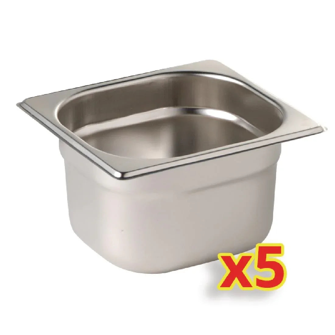 S411 Vogue Gastronorm Container Kit 1/6 (Pack of 5) - JD Catering Equipment Solutions Ltd