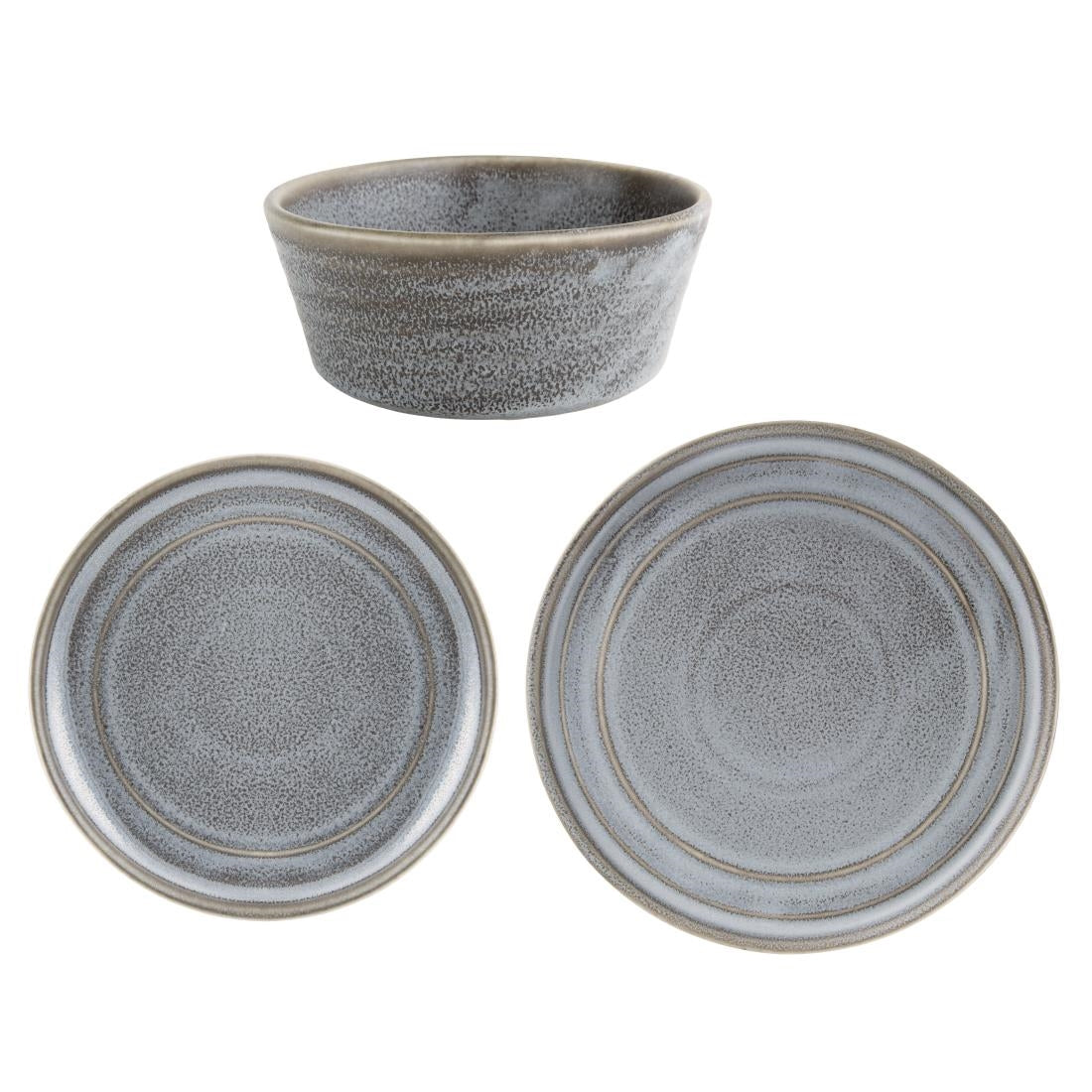 SA623 Olympia Cavolo Serve Like A Pro 18-Piece Charcoal Dusk Dinner Set