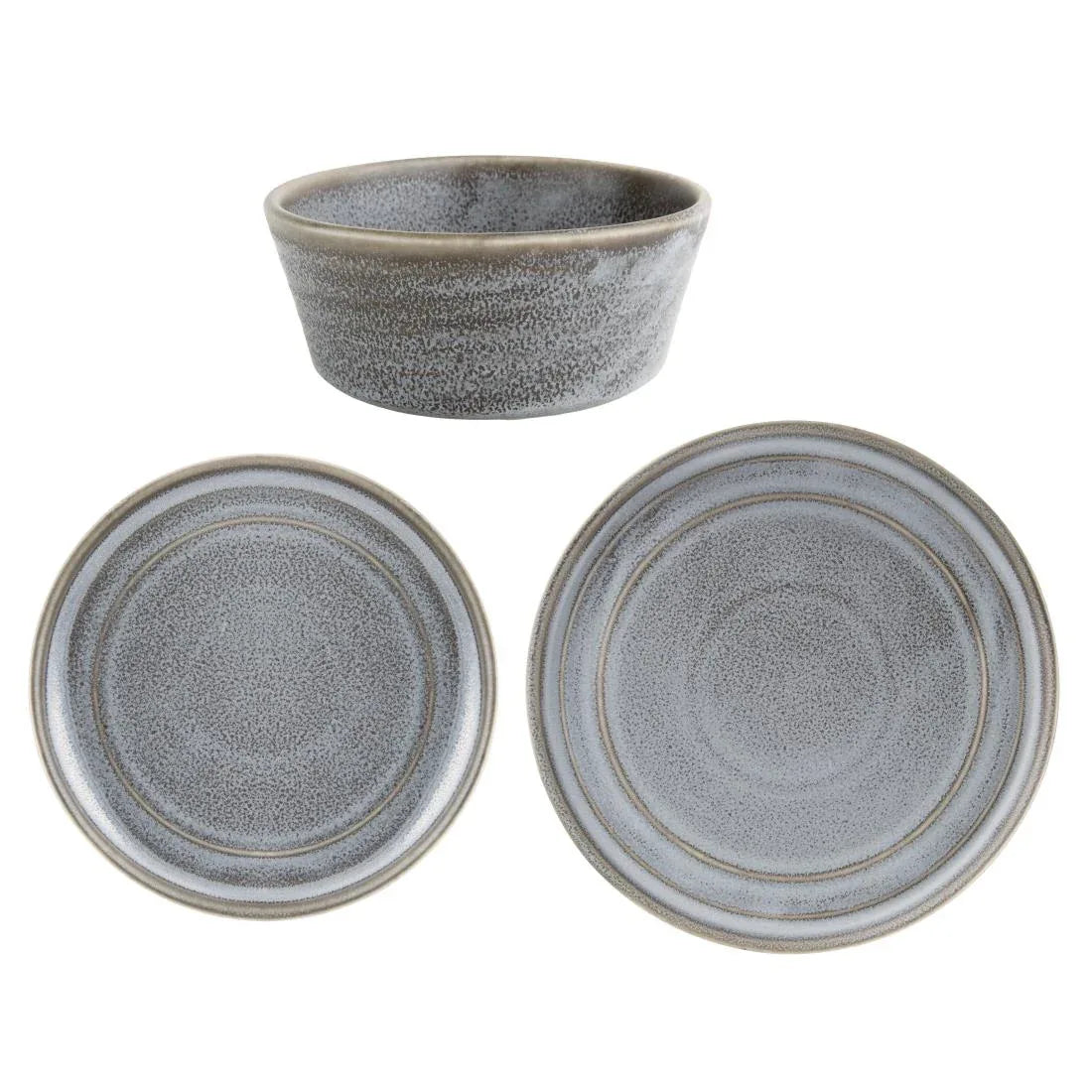 SA623 Olympia Cavolo Serve Like A Pro 18-Piece Charcoal Dusk Dinner Set - JD Catering Equipment Solutions Ltd