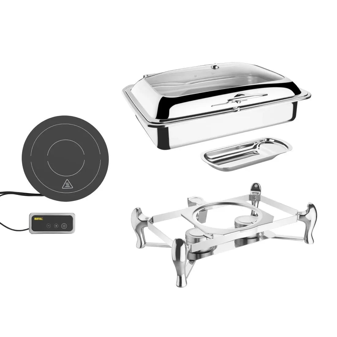 SA648 Olympia 1/1 Induction Chafer - Stand & Induction Heater Set - JD Catering Equipment Solutions Ltd