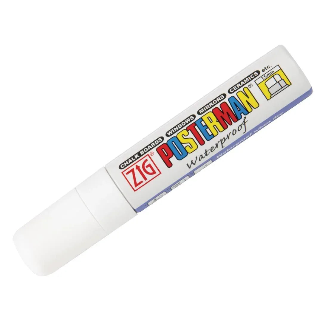 Y976 Securit Posterman 15mm All Weather Chalk Marker White