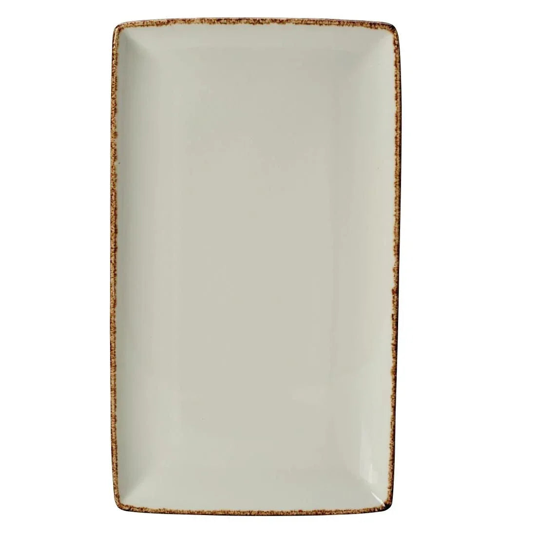 VV767 Steelite Brown Dapple Rectangle Three Plates (Pack of 6) - JD Catering Equipment Solutions Ltd