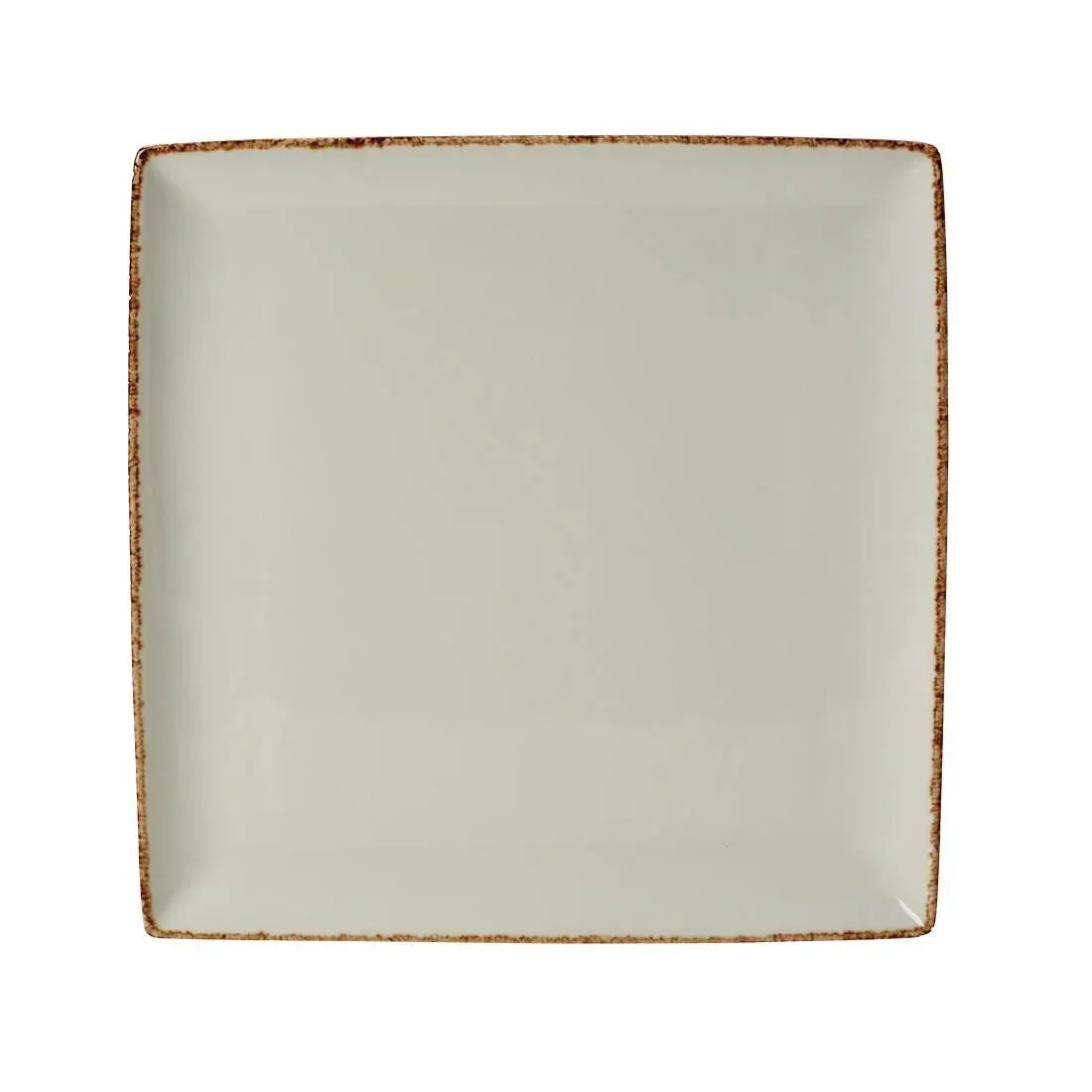 VV769 Steelite Brown Dapple Square One Plates (Pack of 6) - JD Catering Equipment Solutions Ltd