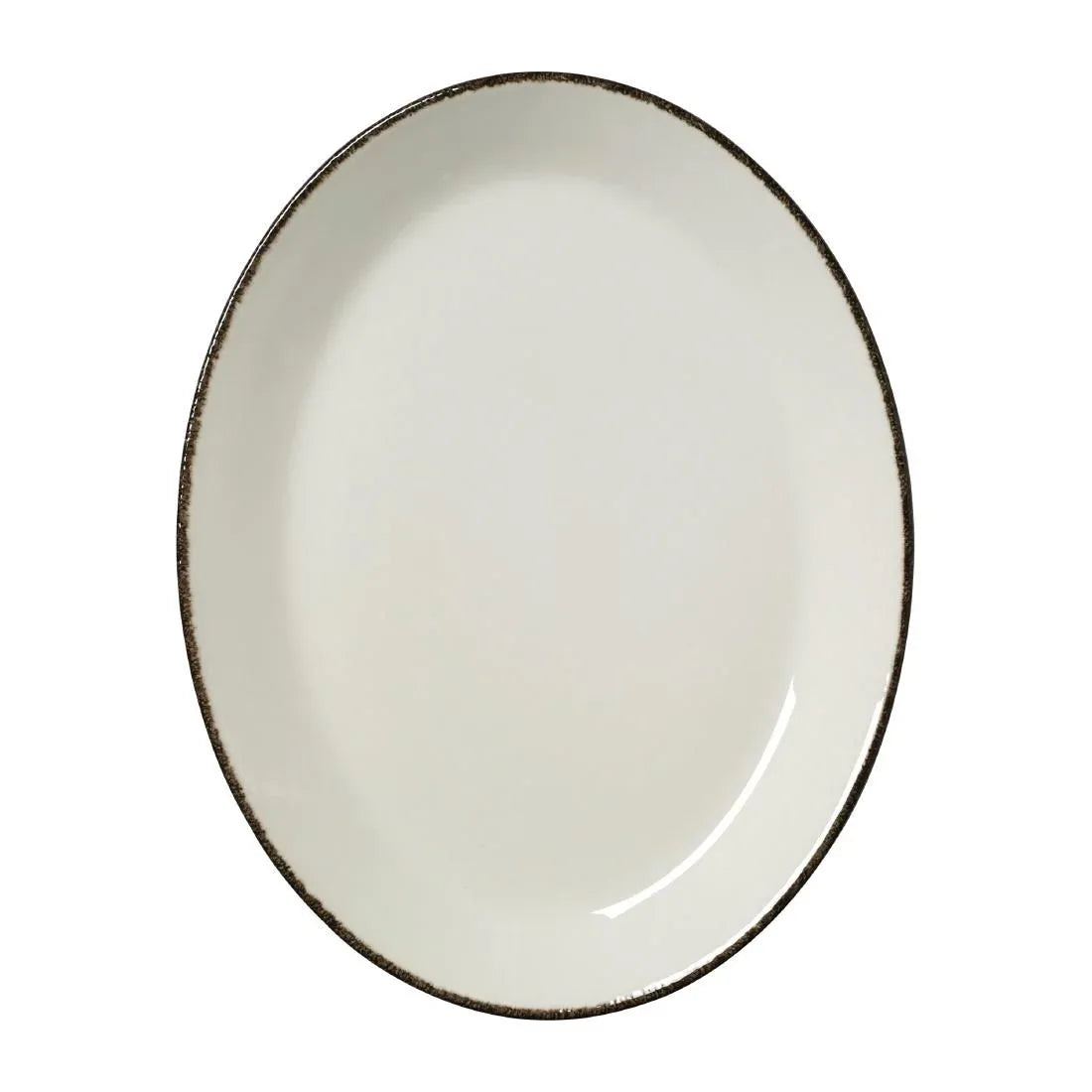 VV1321 Steelite Charcoal Dapple Oval Coupe Plates 280mm (Pack of 12) - JD Catering Equipment Solutions Ltd